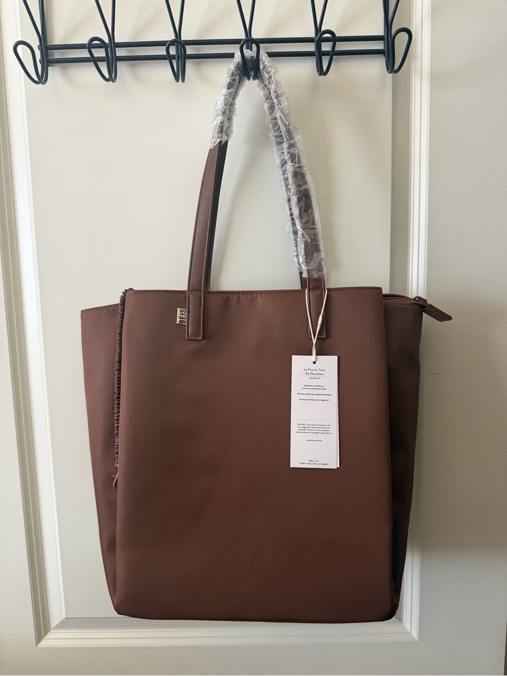 Beis Brown Tote Bag - Women's Everyday Shoulder Tote